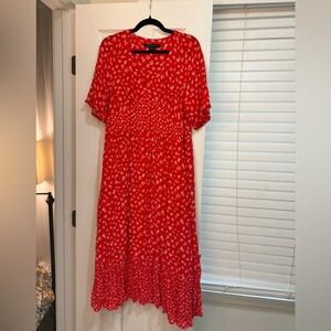 French Connection Red Floral Maxi Dress